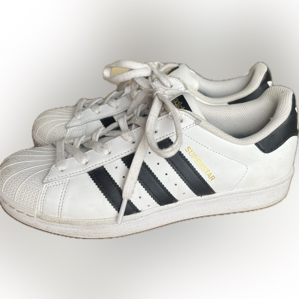 Adidas Black and White Superstar Sneakers